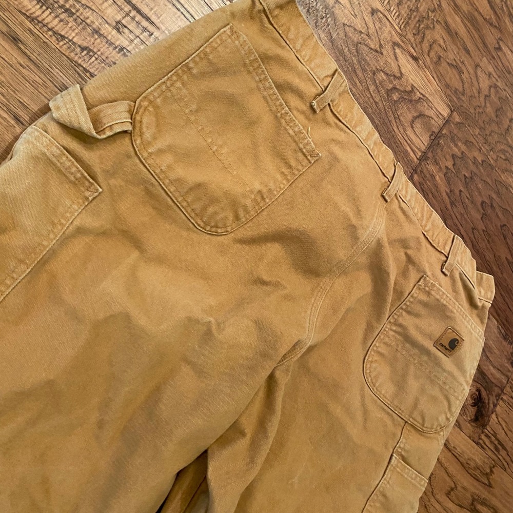 Carhartt B11 BRN Mens Brown Duck Canvas Dungaree Fit Work Pants 44x30 - Picture 8 of 8